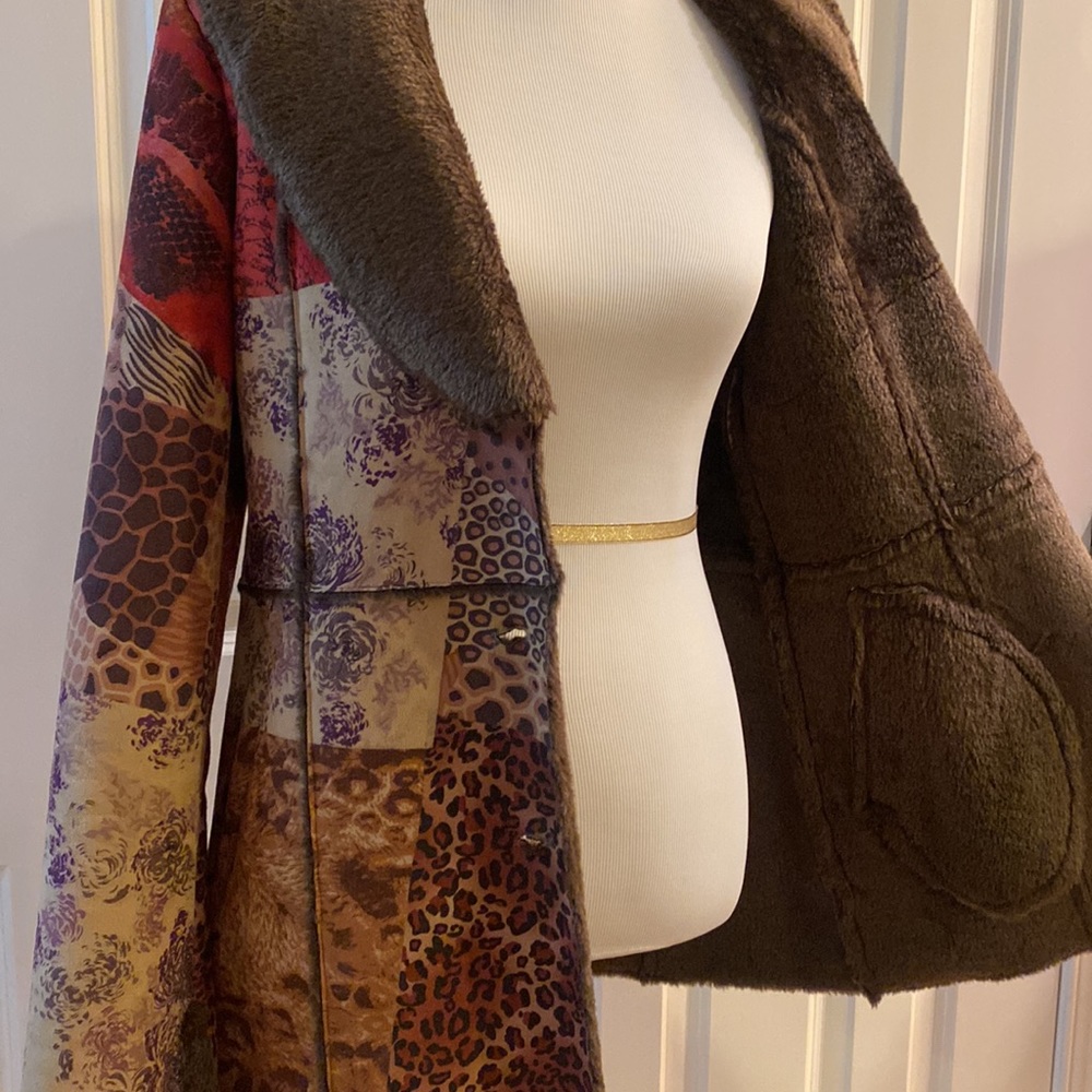 Lined Faux Fur and suede jacket - Picture 6 of 6